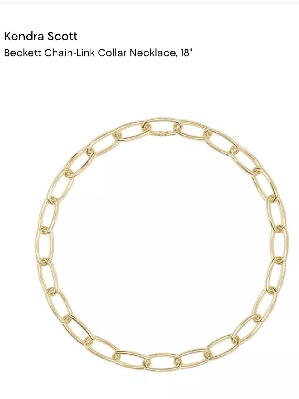 Kendra Scott Gold Link Collar Necklace